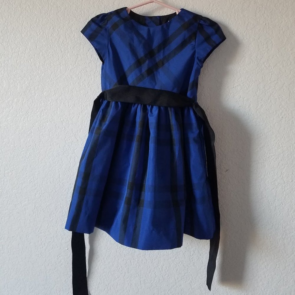 Polo Ralph Lauren Toddler Girls Plaid Tartan Dress Blue size 18months